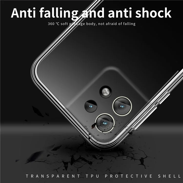 MOFI para Motorola Edge 50 Neo 5G / Moto S50 5G / Thinkphone 25 5G Funda Antirayadura Transparente Suave de TPU Cubierta para Teléfono