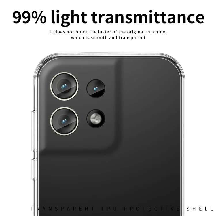 MOFI para Motorola Edge 50 Neo 5G / Moto S50 5G / Thinkphone 25 5G Funda Antirayadura Transparente Suave de TPU Cubierta para Teléfono