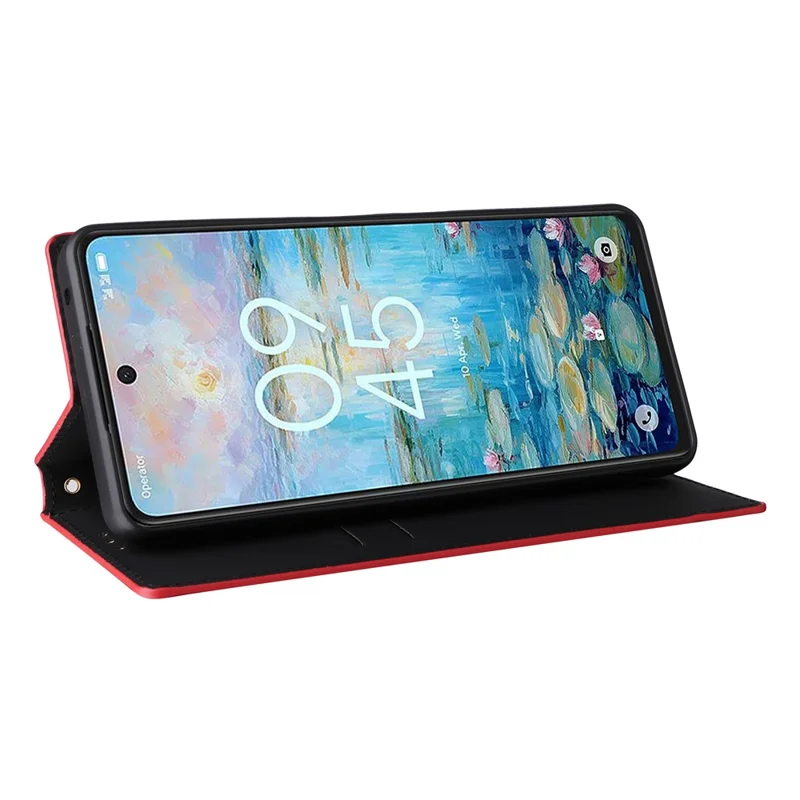 For TCL 50 Pro Nxtpaper 5G / 50 Nxtpaper 5G / TCL P10 / 60 XE NxtPaper 5G Wallet Case Rhombus Imprinted Leather Phone Cover - Red