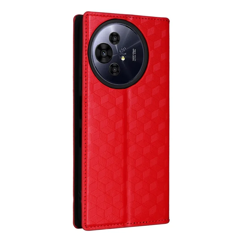 For TCL 50 Pro Nxtpaper 5G / 50 Nxtpaper 5G / TCL P10 / 60 XE NxtPaper 5G Wallet Case Rhombus Imprinted Leather Phone Cover - Red