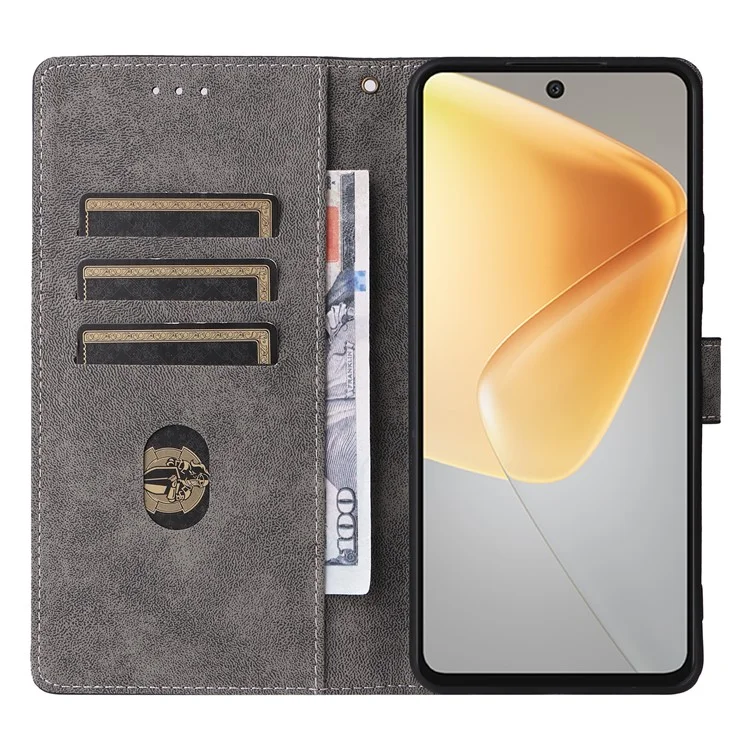 Für Infinix Hot 50 5G X6720 Wallet Case RFID Blockierende PU -leder -abdeckung View - Schwarz