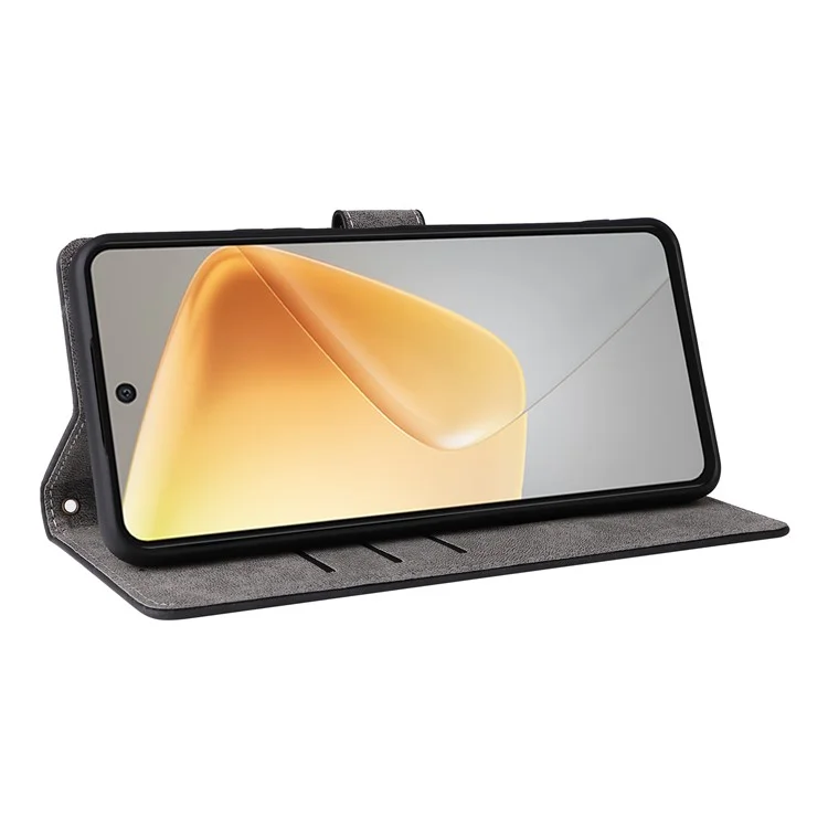 Für Infinix Hot 50 5G X6720 Wallet Case RFID Blockierende PU -leder -abdeckung View - Schwarz