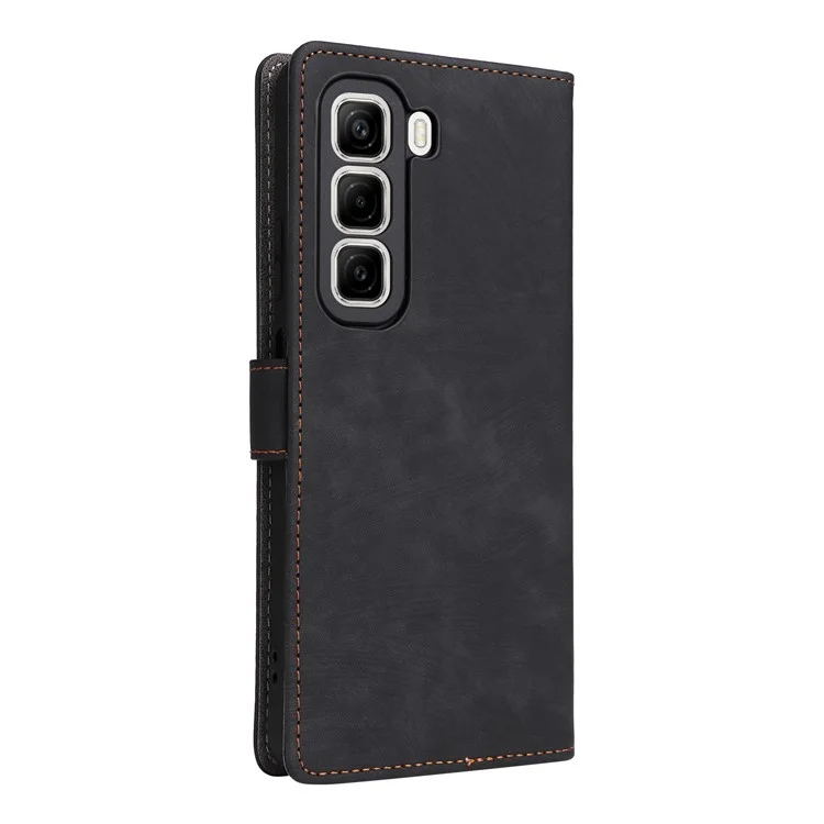 Für Infinix Hot 50 5G X6720 Wallet Case RFID Blockierende PU -leder -abdeckung View - Schwarz