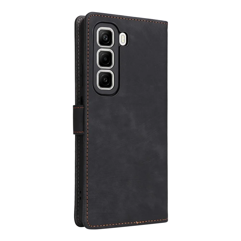 Für Infinix Hot 50 4G X6882 Wallet Case RFID Blockierende PU -lederabdeckung View - Schwarz