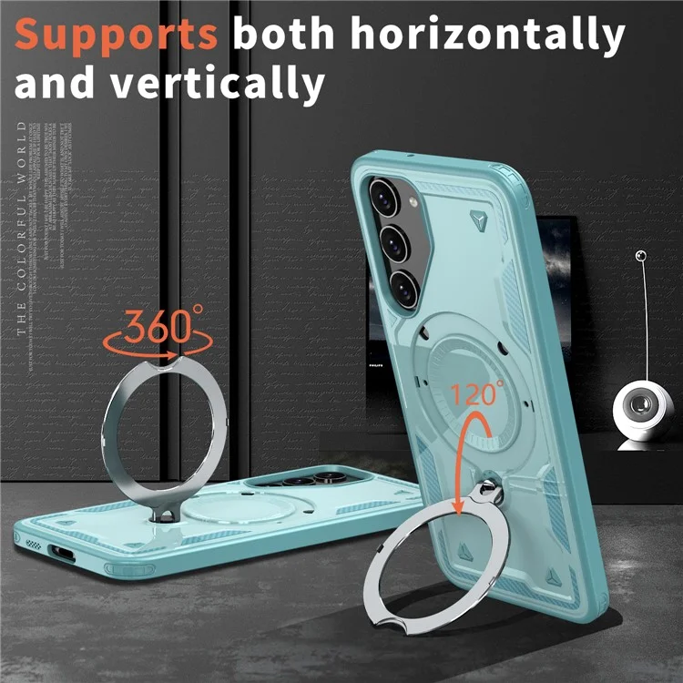 Für Samsung Galaxy S23 Case Kompatibel Mit Magsafe Military Protection PC+TPU Kickstand -telefonabdeckung - Babyblau