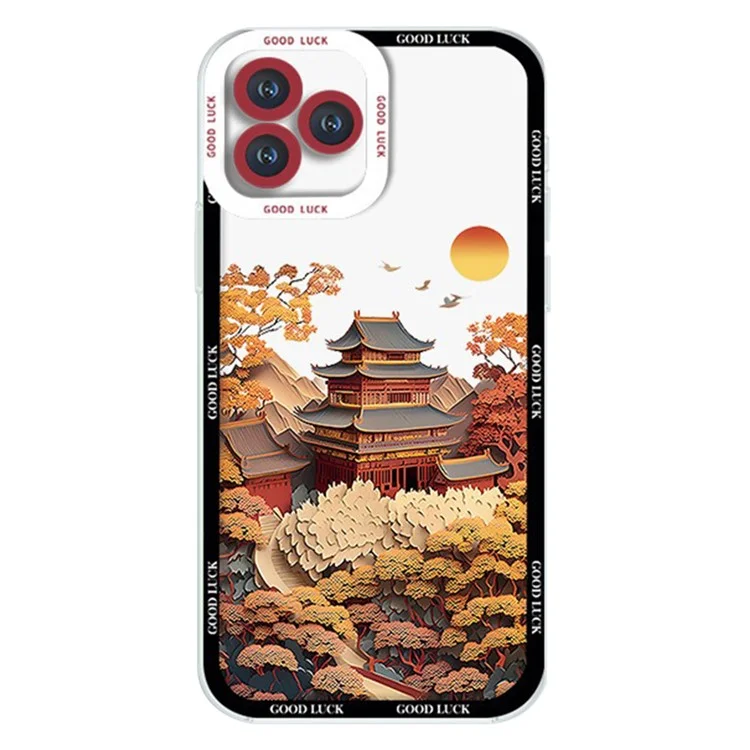 Pour L'iphone 16 Pro Max Case Aesthetic Oil Painting Landscape Clear TPU Téléphone - ZJ2299