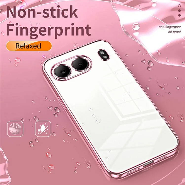 Для OnePlus Nord 4 Case Elecloplating Frame Soft Tpu Phone Cope - Розовый