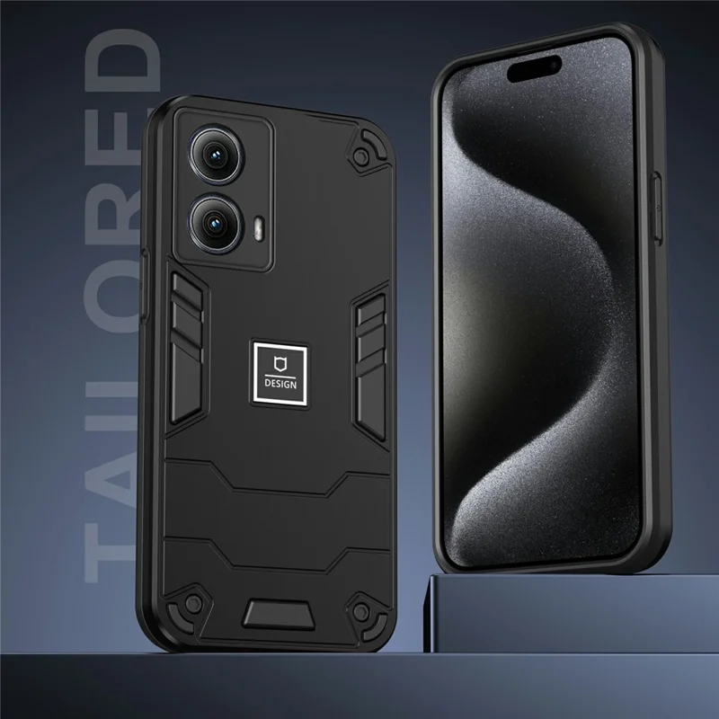 Obudowa do Motorola Edge (2024) 5G, PC+TPU, odporna na upadki, ochronna obudowa na telefon - Czarny