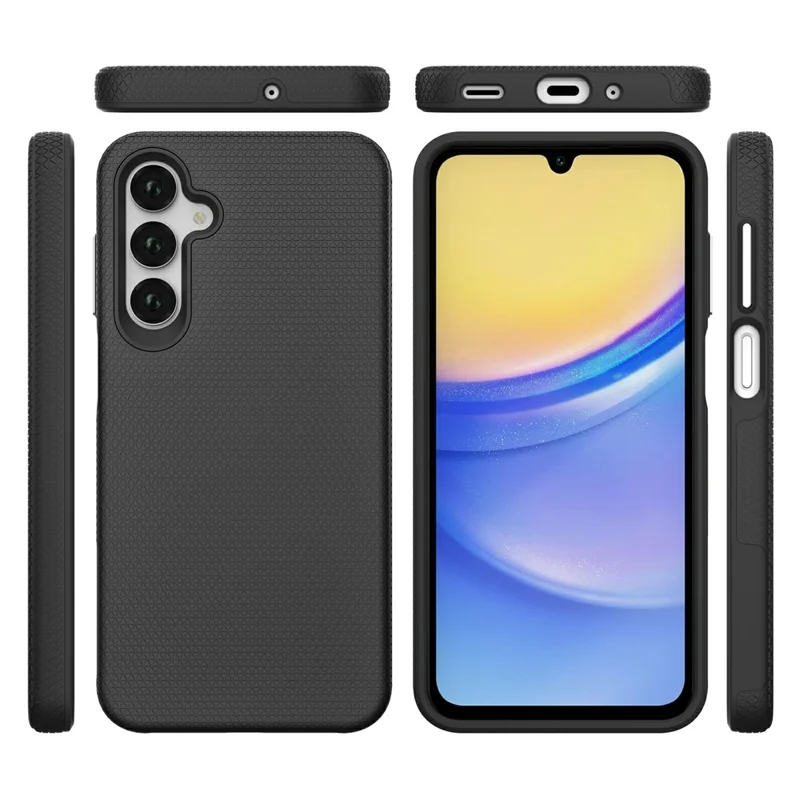 Para Samsung Galaxy A16 5G / A16 4G Case TPU+PC Four Corner Anti-Drop Phone Cover - Preto