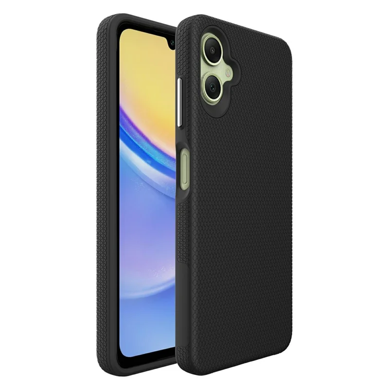 For Samsung Galaxy A06 4G Case TPU+PC Four Corner Anti-Drop Phone Cover - Black