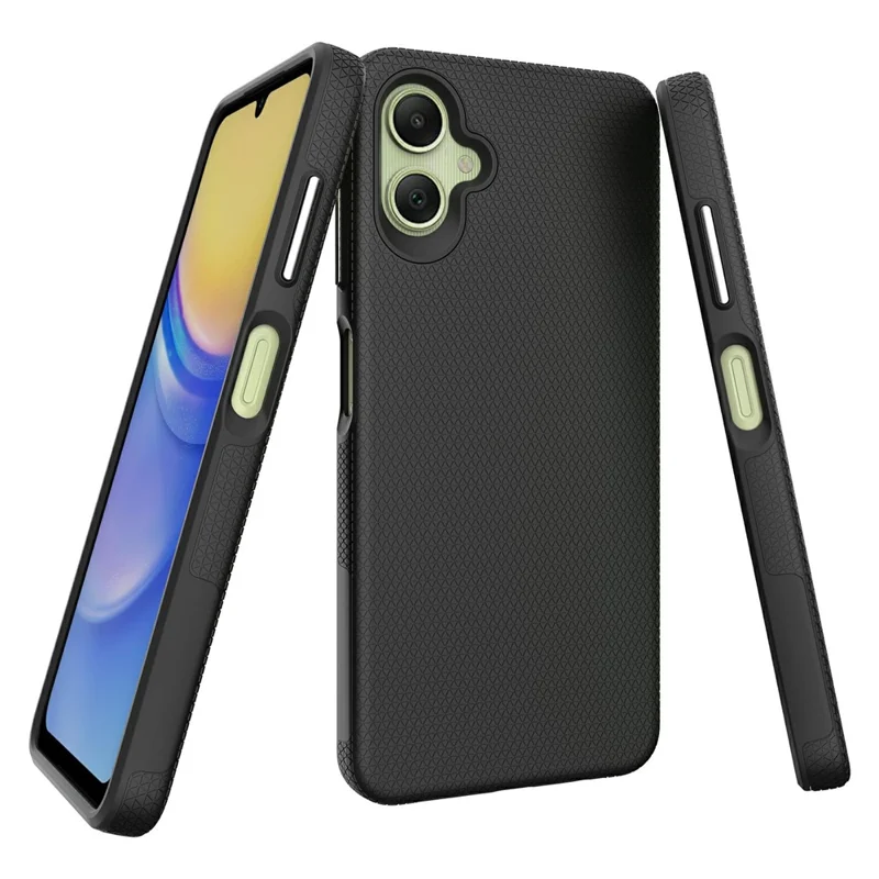 For Samsung Galaxy A06 4G Case TPU+PC Four Corner Anti-Drop Phone Cover - Black