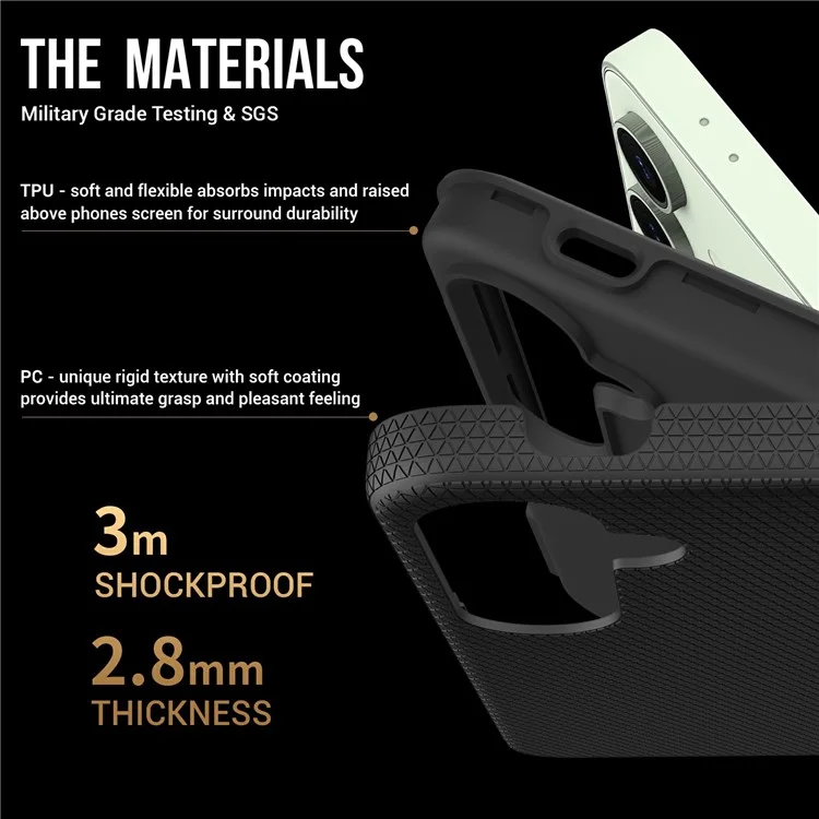For Samsung Galaxy S24 FE Case TPU+PC Four Corner Anti-Drop Phone Cover - Black