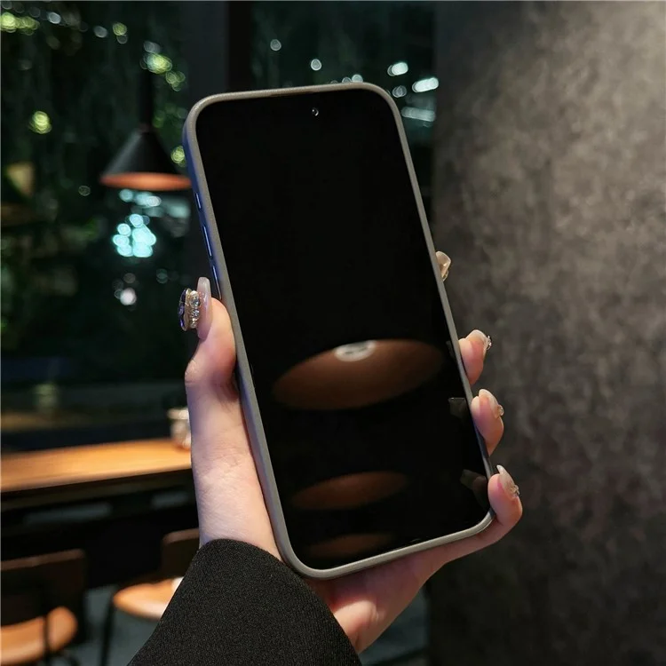 Per Iphone 16 Pro Max Case Carbon Fibre Texture in Pelle+tpu+pc Coperchio Del Telefono - Nero / a Scacchi