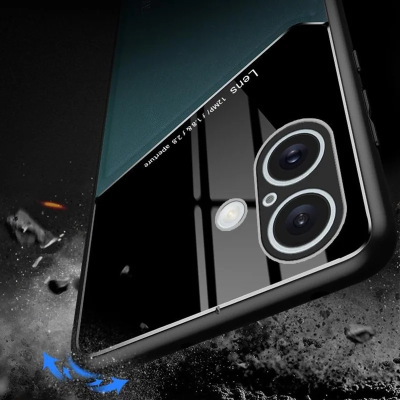 Для Iphone 16 Plus Case Cake Coted PC+TPU Phone Back Cover - Апельсин