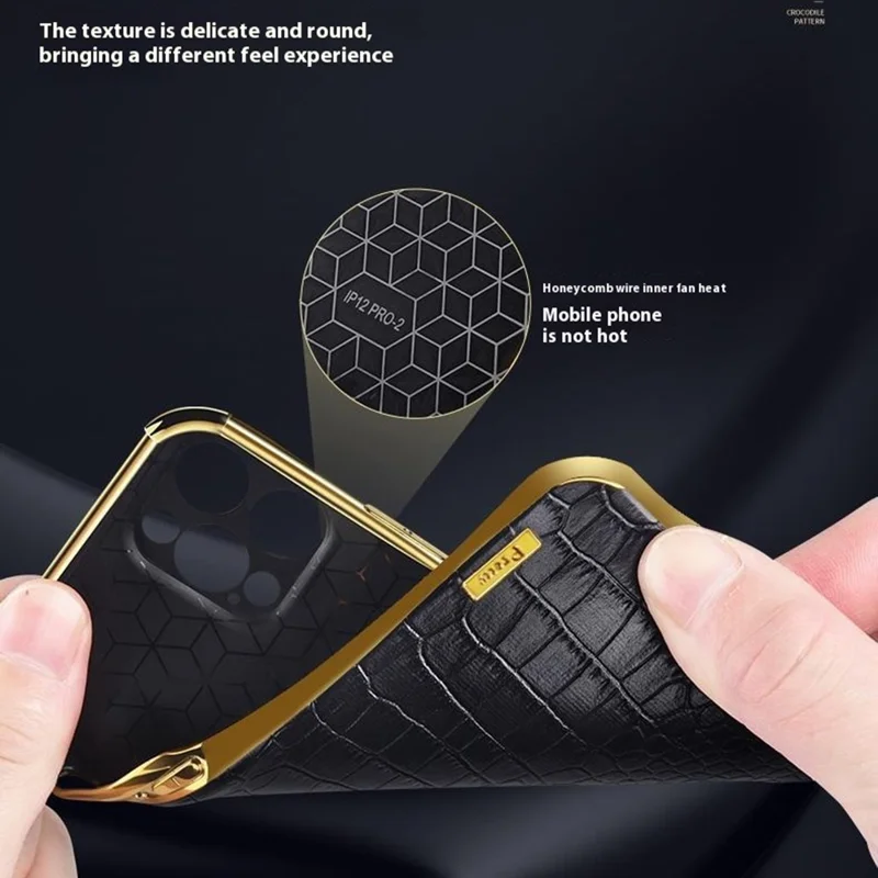 For iPhone 16 Case Crocodile Texture Ring Kickstand TPU+Leather Electroplating Phone Cover - White
