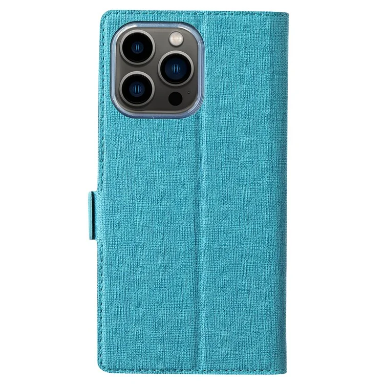 VILI DMK Series for iPhone 16 Pro Max Case Stand Wallet Leather Phone Cover - Blue