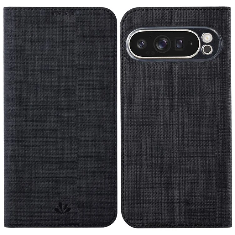 VILI DMX Series For Google Pixel 9 Pro XL Case Card Slot PU Leather Stand Phone Cover - Negro