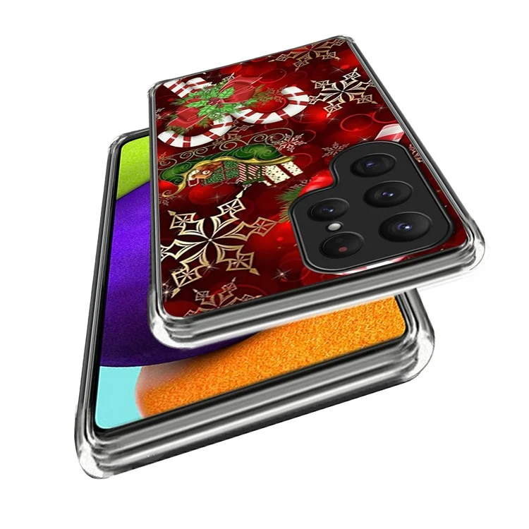 Pour Samsung Galaxy S25 Ultra Case Christmas Pattern Imprimer Soft TPU Phone Cover - Style A