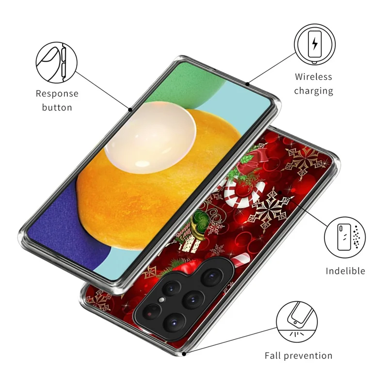 Pour Samsung Galaxy S25 Ultra Case Christmas Pattern Imprimer Soft TPU Phone Cover - Style A