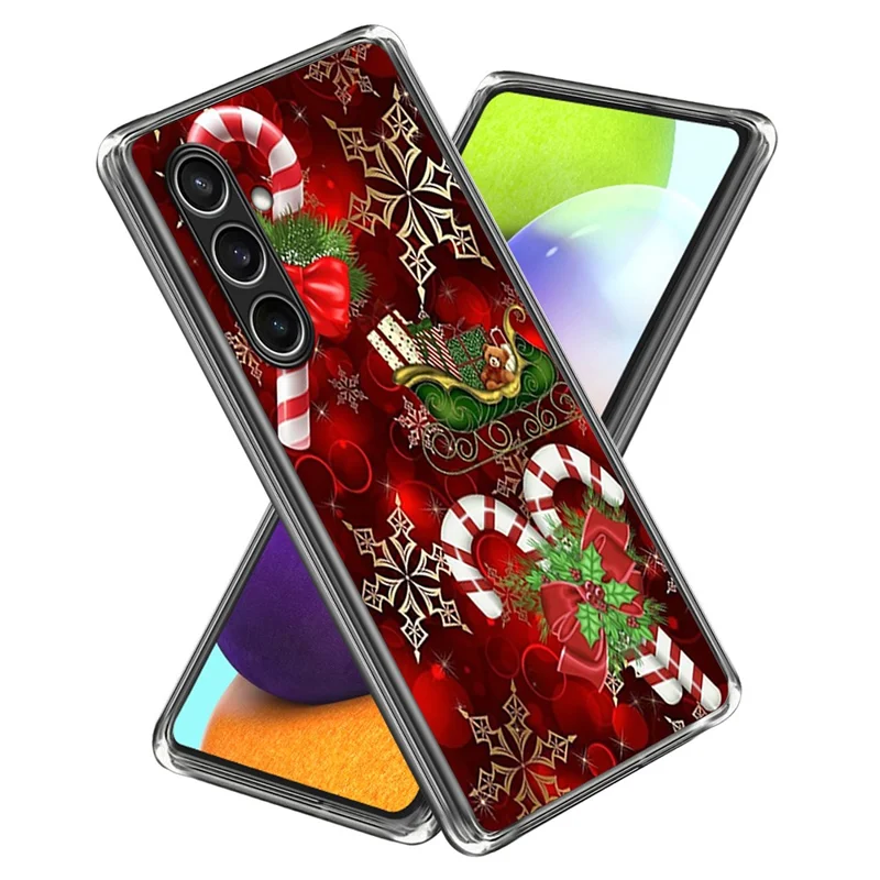For Samsung Galaxy S25+ Case Christmas Pattern Printing Soft TPU Phone Cover - Style A