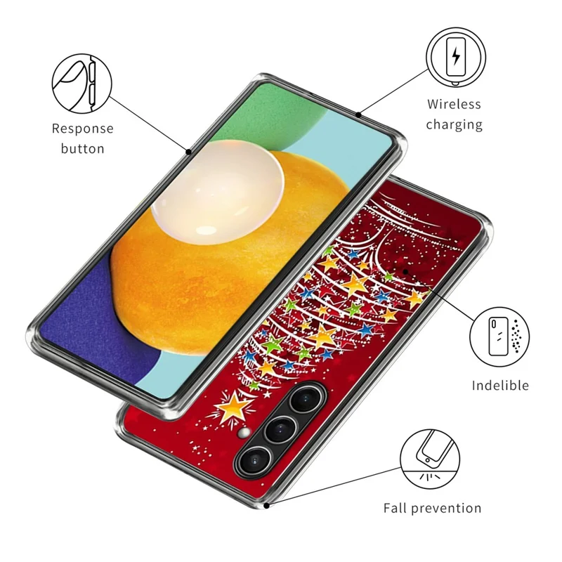 For Samsung Galaxy S25+ Case Christmas Pattern Printing Soft TPU Phone Cover - Style F
