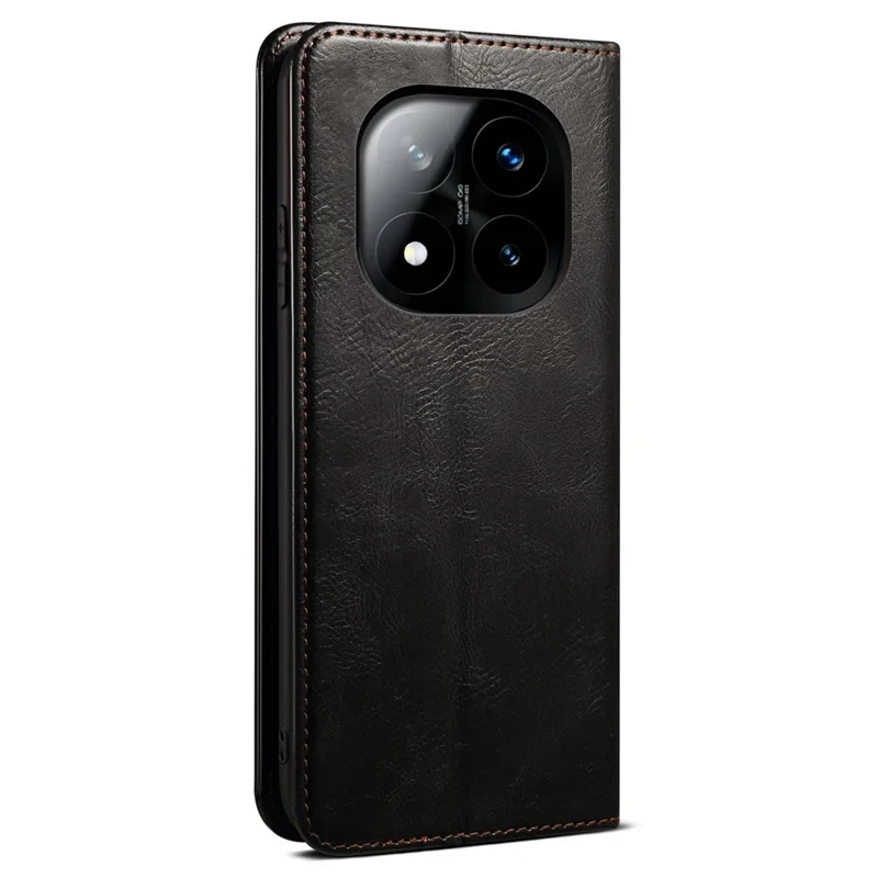 Per Xiaomi Redmi Note 14 Pro 5G Case Crazy Horse Texture Wortey Wallet Stand Cover Del Telefono - Nero