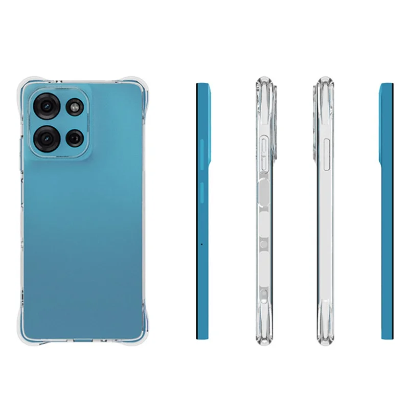 Para Motorola Moto G75 5G Capa de Telefone TPU Antiderrapante Transparente Capa de Telefone Móvel