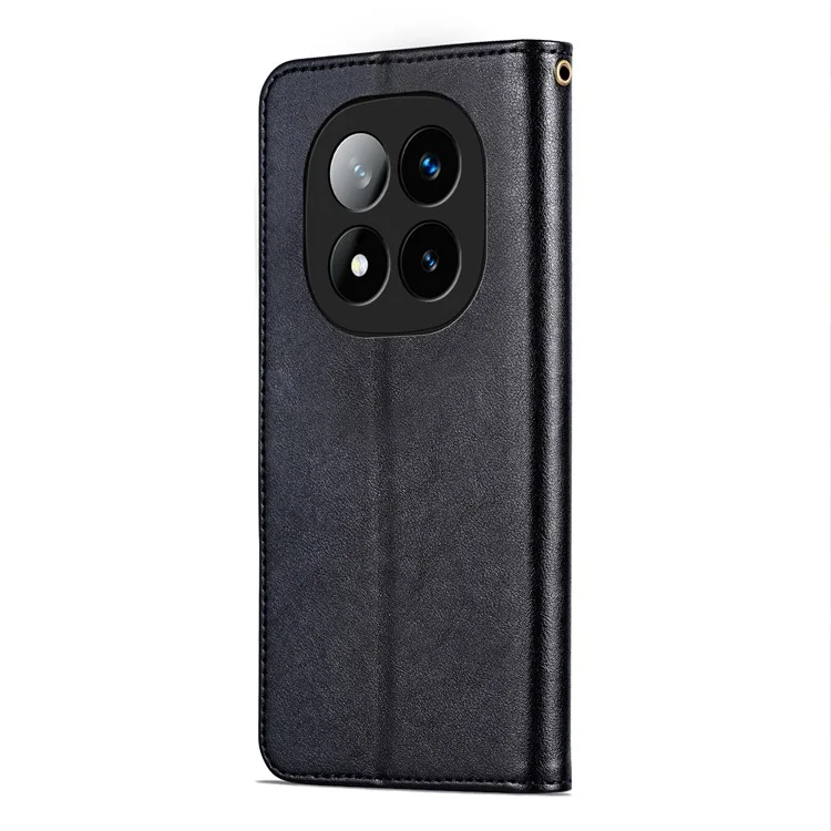 AZNS Para Xiaomi Redmi Note 14 Pro+ 5G Case Anti-Scratch PU Leather Stand Willet Cover Phone - Negro