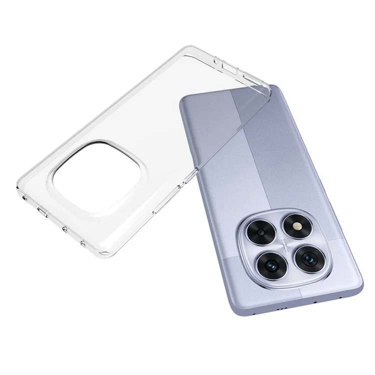 Pour Xiaomi Redmi Note 14 Pro 5G Étui Transparent Résistant à l'eau Marque TPU Boîtier Arrière
