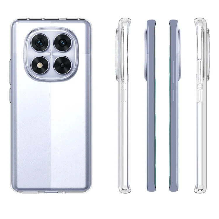 Pour Xiaomi Redmi Note 14 Pro 5G Étui Transparent Résistant à l'eau Marque TPU Boîtier Arrière