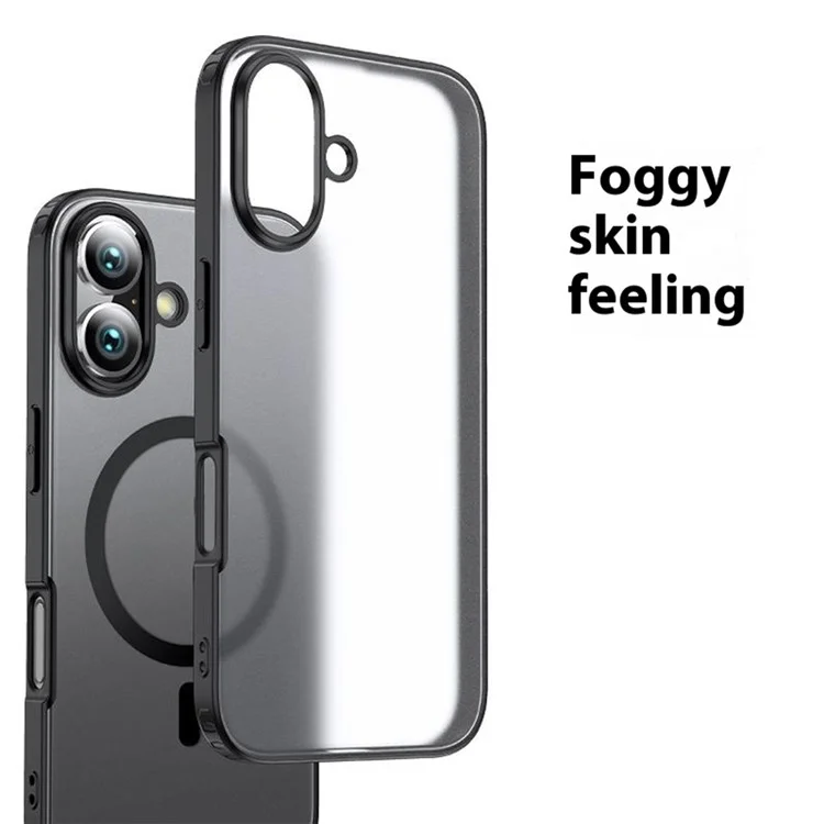 Para Iphone 16 Case PC+TPU Tope Tope Airbag Protection - Negro