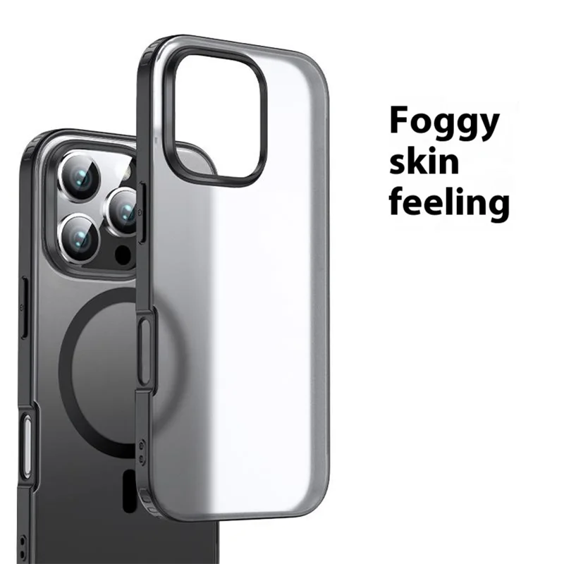 Pour Iphone 16 Pro Max Case pc + Tpu Téléphone Cover Airbag Protection - Noir