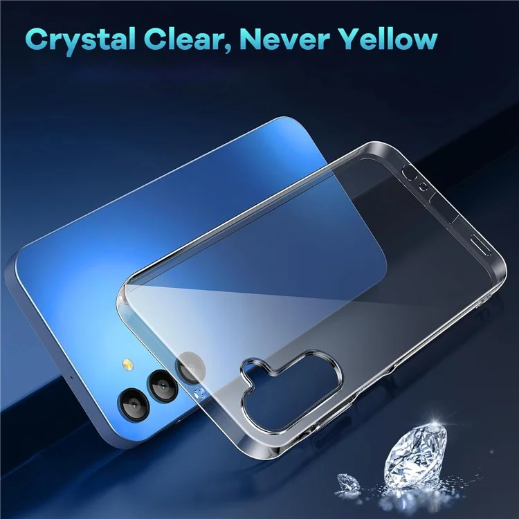 Для Samsung Galaxy A16 5G Case TPU Clear Cope Cover + 2pcs Tremed Glass Film 2.5d Arc