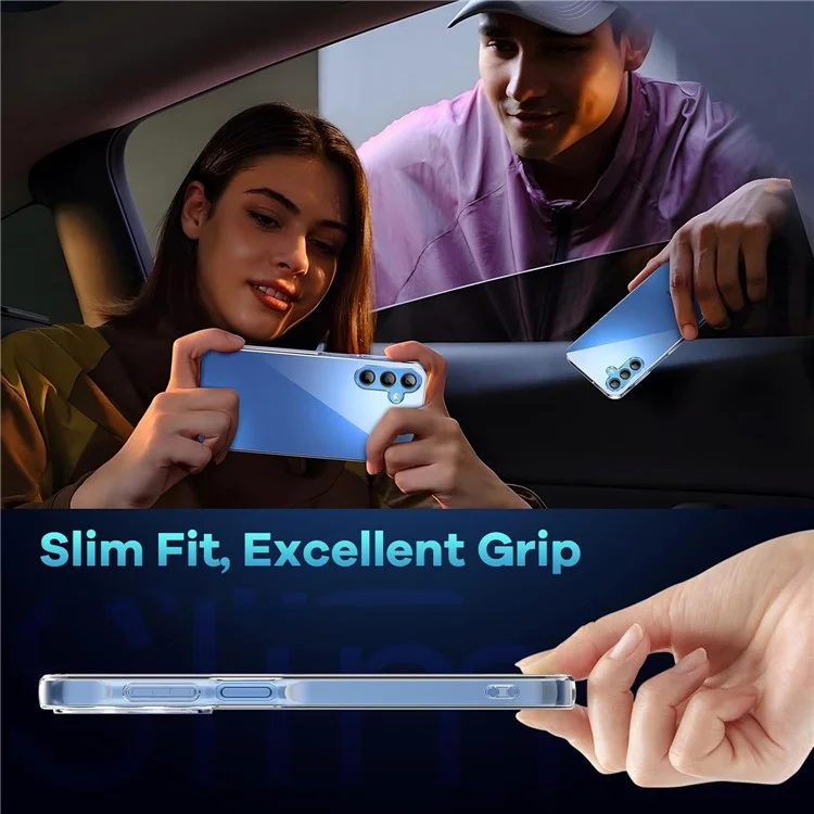 Для Samsung Galaxy A16 5G Case TPU Clear Cope Cover + 2pcs Tremed Glass Film 2.5d Arc