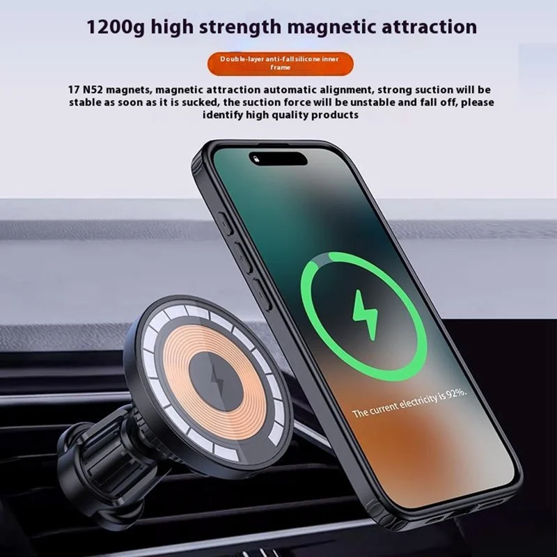 For iPhone 16 Case Compatible with MagSafe Shockproof PC + TPU Phone Cover - Transparent
