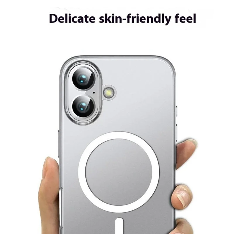 For iPhone 16 Case Compatible with MagSafe Shockproof PC + TPU Phone Cover - Transparent