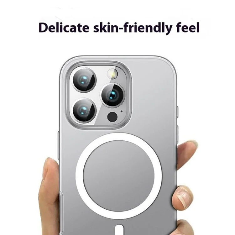 Для Iphone 16 Pro Case, Совместимый с Magsafe, Устойчивым к Царапинам PC+TPU Phone Cople - Черный