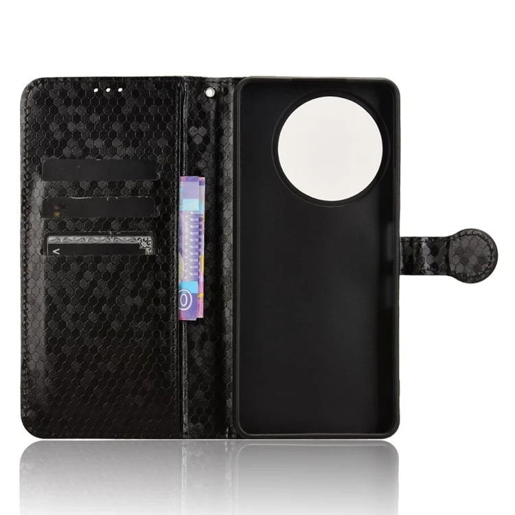 Para TCL 50 Pro Nxtpaper 5G / 50 Nxtpaper 5g Billetera Estuche Patrón de Puntos Impronta PU Cuero Portada - Negro