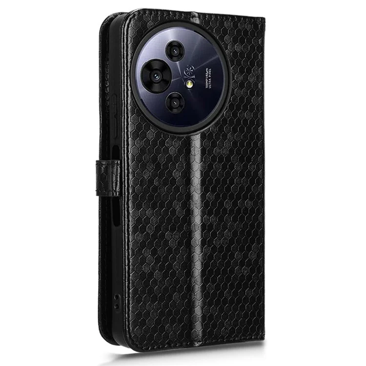 Para TCL 50 Pro Nxtpaper 5G / 50 Nxtpaper 5g Billetera Estuche Patrón de Puntos Impronta PU Cuero Portada - Negro