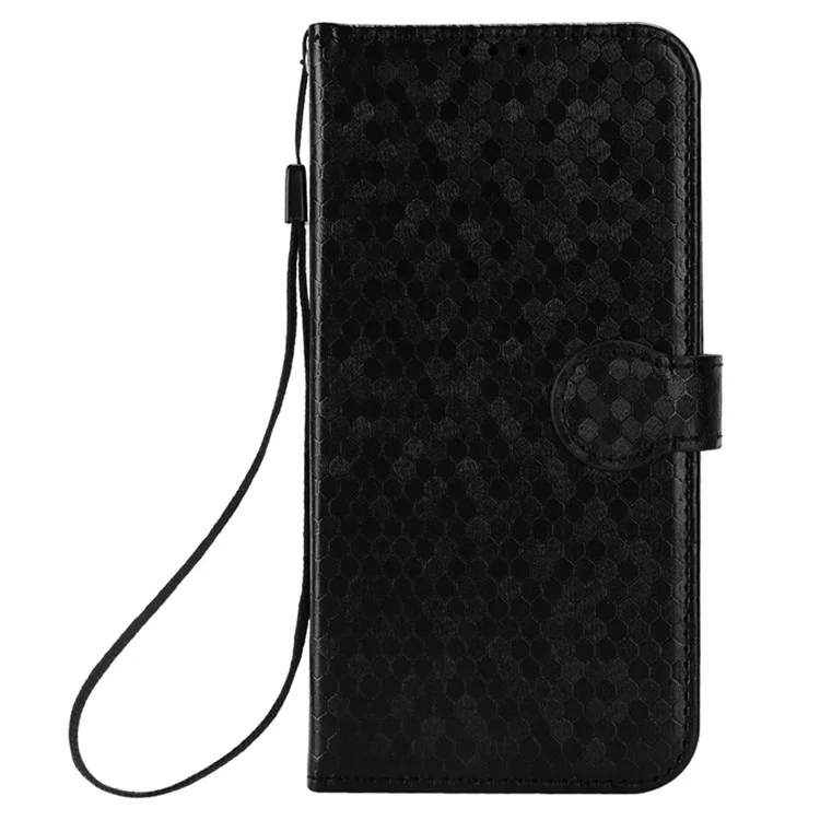 Per Samsung Galaxy A16 5G Wallet Case Pot Impronta PU Coperchi - Nero