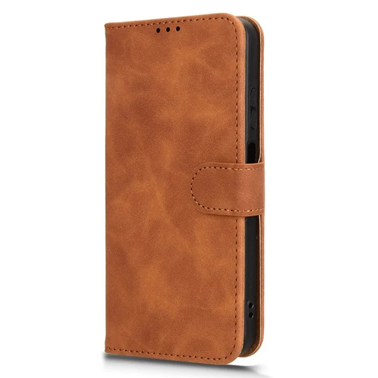Per Infinix Smart 9 4G / Hot 50i 4G Custodia in pelle Skin-Feel Anti-Drop Wallet Flip Phone Cover - Marrone