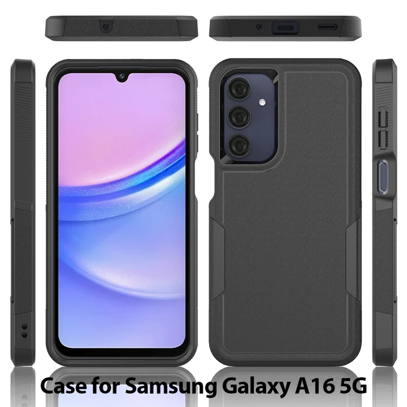 For Samsung Galaxy A16 5G / A16 4G Case 2-in-1 PC+TPU Shockproof Phone Cover - Purple