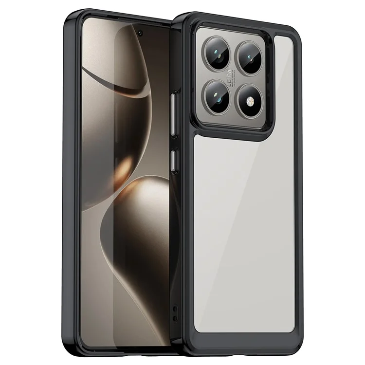 For Xiaomi 14T / 14T Pro Case TPU +Acrylic Protective Clear Phone Cover - Black