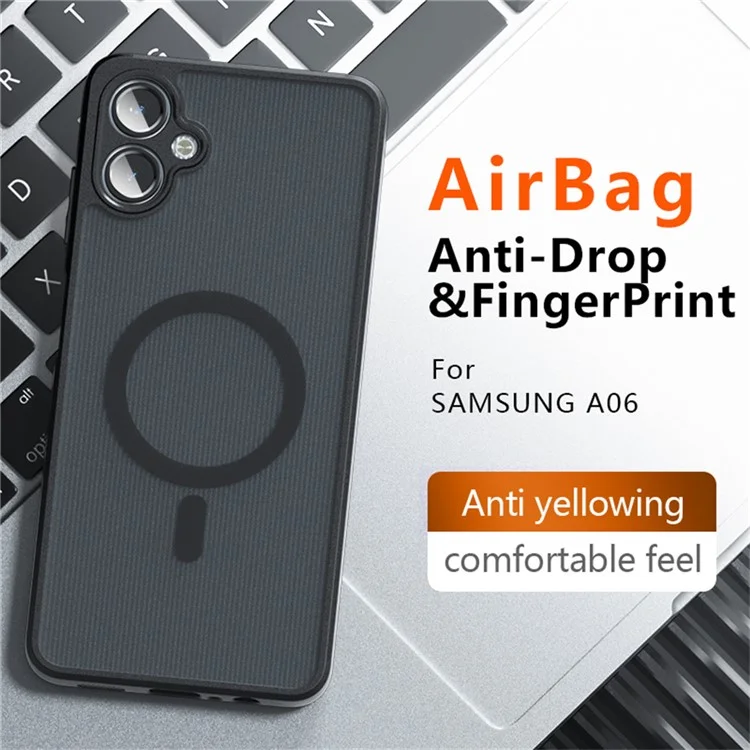 Funda para Samsung Galaxy A06 compatible con MagSafe, cubierta de teléfono mate TPU+PC