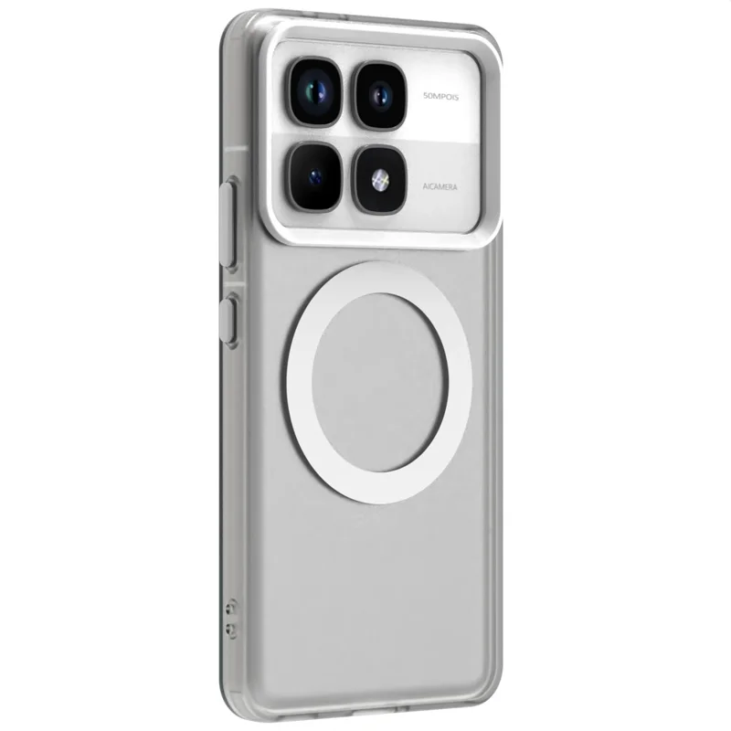 Serie de caramelos para Xiaomi 14T / 14T Pro Funda compatible con MagSafe PC+TPU+PET Cubierta de teléfono antiabrasión - Blanco