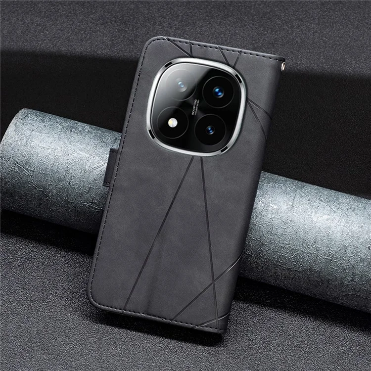 Binfen Color BF05 Для Xiaomi Redmi Note 14 Pro+ 5g / Примечание 14 Pro 5G Case Caile Cople Cover Stand - Черный