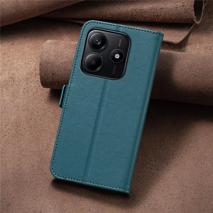 Binfen Color BF31 Para Xiaomi Redmi Nota 14 5G Case PU Folio de Cuero Folio Tapa de la Billetera - Verde