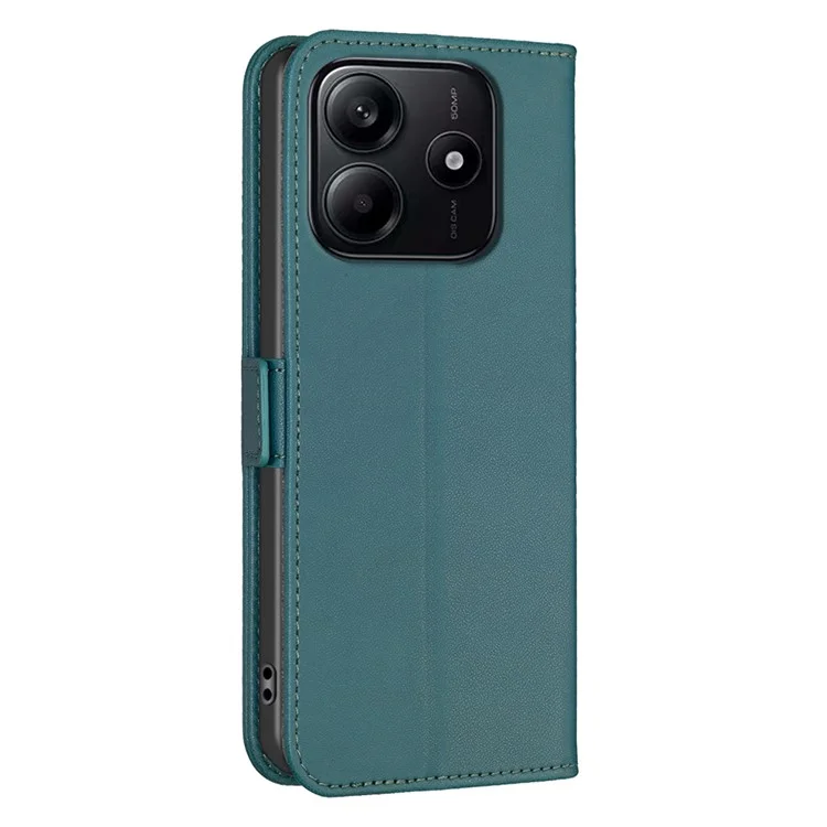 Binfen Color BF31 Para Xiaomi Redmi Nota 14 5G Case PU Folio de Cuero Folio Tapa de la Billetera - Verde