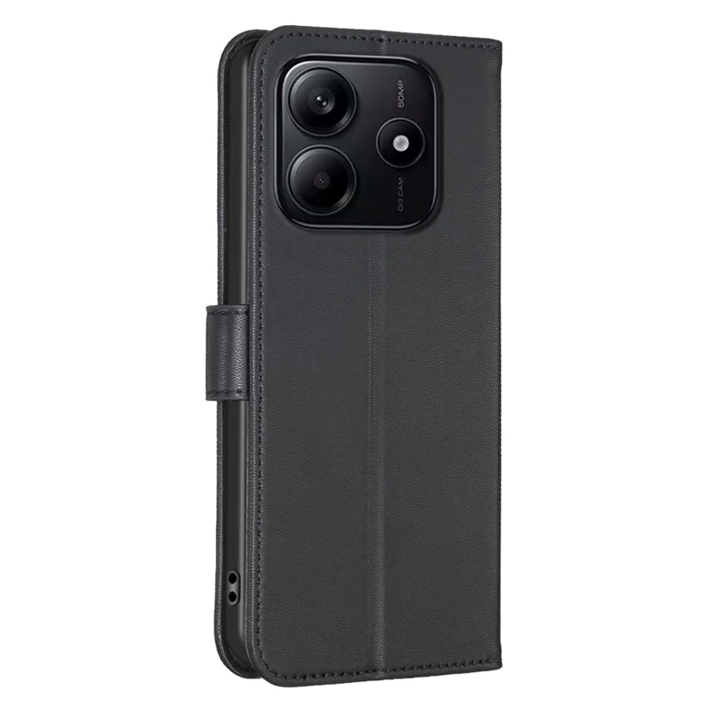 For Xiaomi Redmi Note 14 5G Case Clover Pattern Wallet Stand View Leather Phone Cover - Black