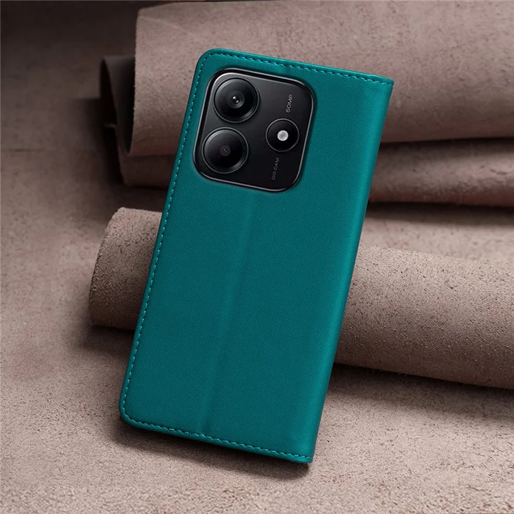 BINFEN COLOR BF18 für Xiaomi Redmi Note 14 5G Ledertasche mit Kartenfächern, Telefonhülle - Grün